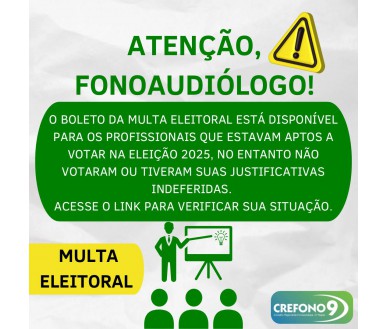 [MULTAS ELEITORAIS JÁ DISPONÍVEIS.]